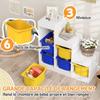 3-Tier Toy Storage Unit 3-8 Years Blue Yellow