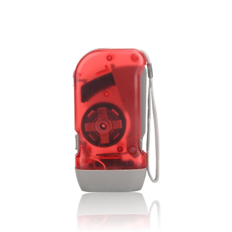Portable Hand Pressing LED Night Flashlight Self-Powered Dynamo Crank Power Wind Up Manual Power Generation For Camping Riding