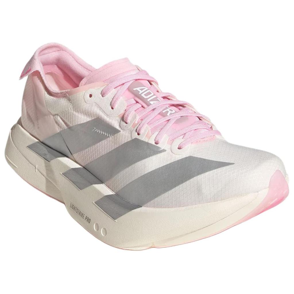 Adidas Adizero Adios Pro 4 Comfortable Fabric Marathon Running Shoes Women Sneaker White Silver Pink JQ4446