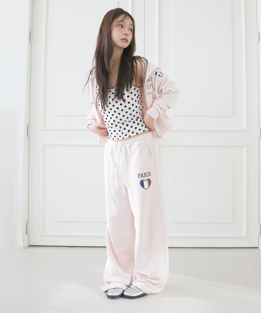 LARTIGENT L22 Paris 90S Banding Pants(Baby Pink)
