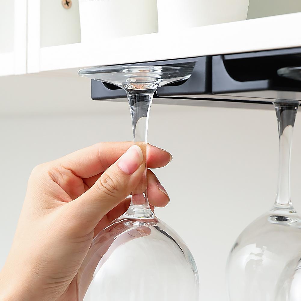 Wein-Glas-Halter unter dem Schrank Kunststoff Wein-Glas-Regal Stielglas-Regal für Küche Bar Restaurant