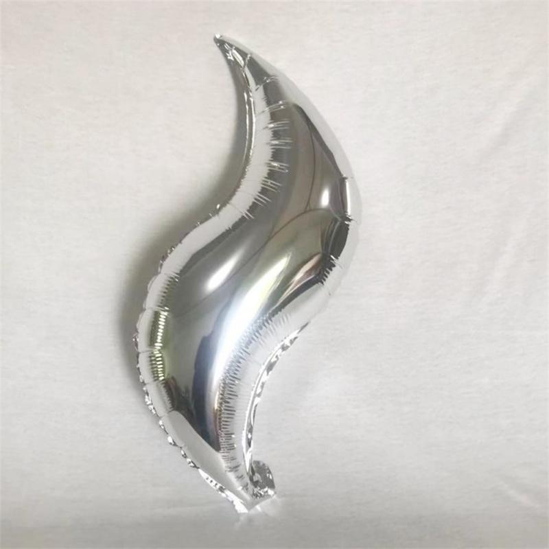 18-Zoll-S-förmiger Ballon aus Aluminiumfolie, stromlinienförmig, einfarbig, wiederverwendbar für Geburtstag, Hochzeit