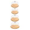 Cover Serving Tray Wooden Cake Stand with Lid Visible Cheese Board Dessert Display Food Dust