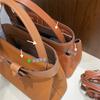 Damenhandtasche Togo Rindsleder erste Schicht Schloss Öffnen und Schließen Handtasche Tragetasche Schulter Crossbody Tragbare Damenhandtasche