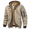 Giacca Bomber Calda da Uomo Autunno Inverno Giacca a Vento Spessa da Esterno Cappotti con Cappuccio da Escursionismo Uomo Parka Sportivi Termici Giacca