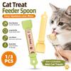 1/3Pcs Cat Strip Feeder Spoon Long Handle Lickable Wet Cat Treat Feeder Squeeze Dispense Feeding Tool For C And Kittens