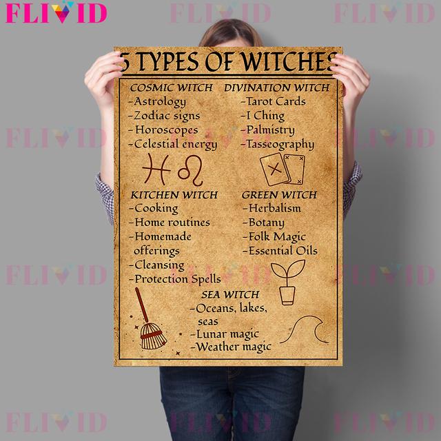 Tree Magic Gardening Witches and Witchcraft Basic Plant Retro Decorative Painting Wall Art Canvas Printmaking