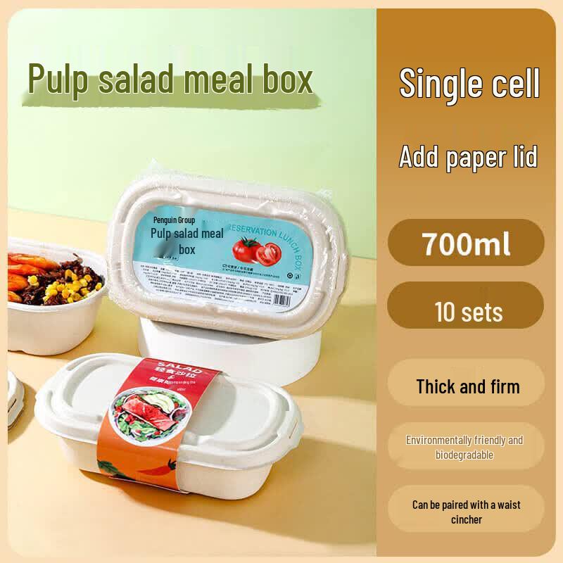 Penguin Group Disposable Pulp Salad Container