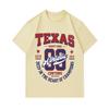 Men's 100% Cotton Short Sleeve Crew Neck T-Shirt, Texas 99 Athletic Champions Cowtown Print Casual Vintage Sport Style Tees for Daily Wear