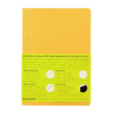 Nitoms STALOGY A5 Grid 365 Days Notebook Yellow S4107 - Ideal Journal for Planning & Organizing