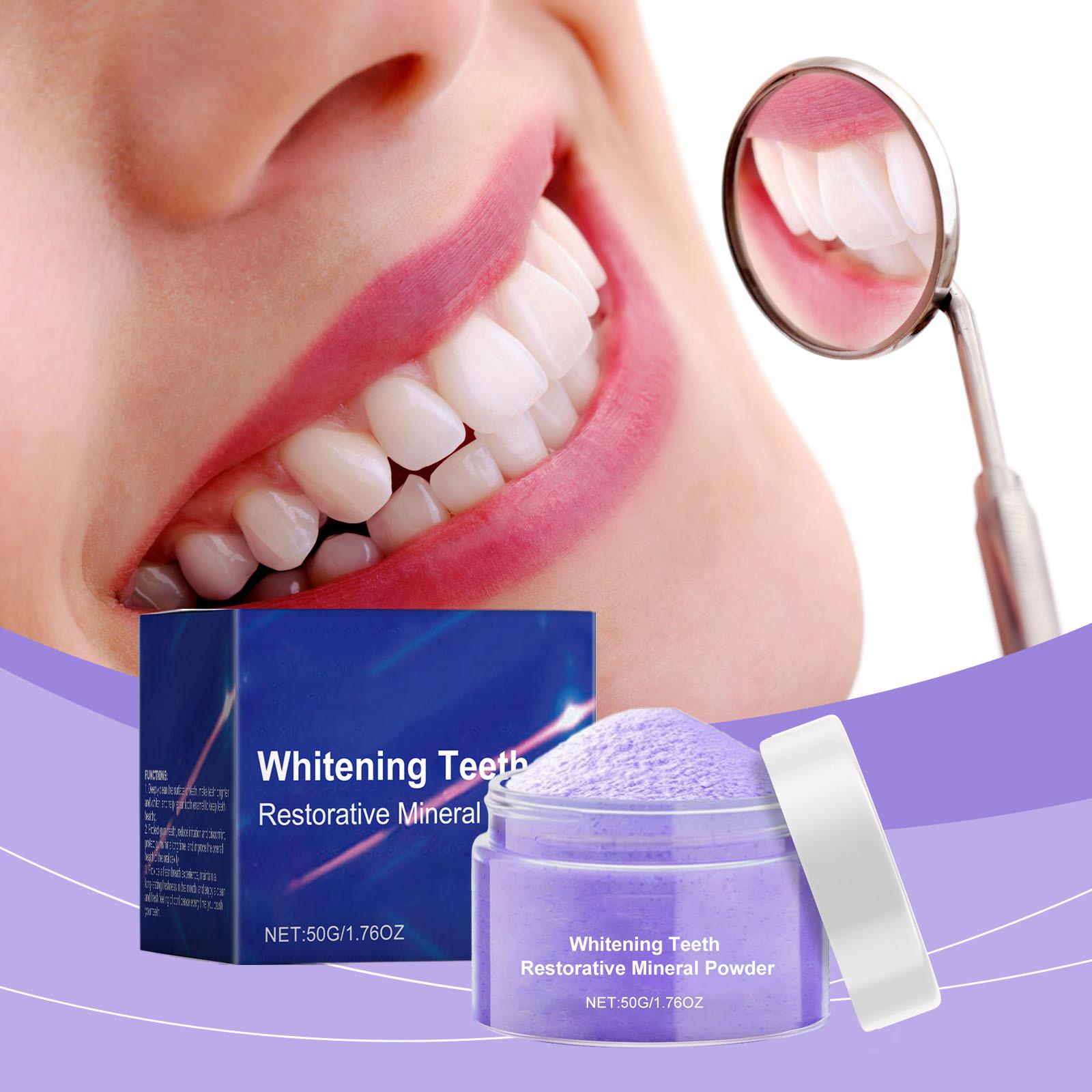 

Фиолетовый отбеливающий зубной порошок бережно очищает и защищает здоровье, освежает дыхание, отбеливает зубы и восстанавливает зубную эмаль. One Size фиолетовый