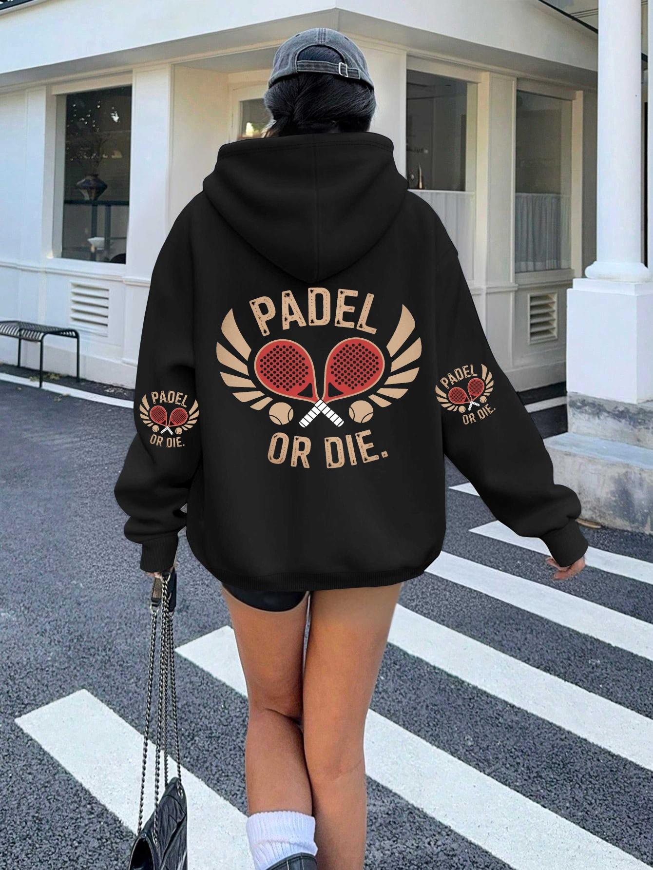 

FALLEN Padel Or Die Vintage Rackets women s hoodies XXL чёрный