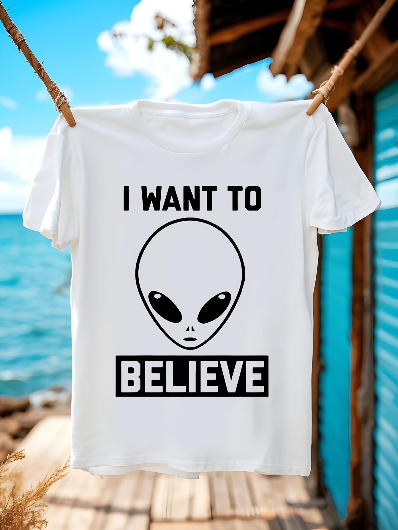 The X-Files UFO Alien Graphic Tshirt Graphic Tshirt - I W... L