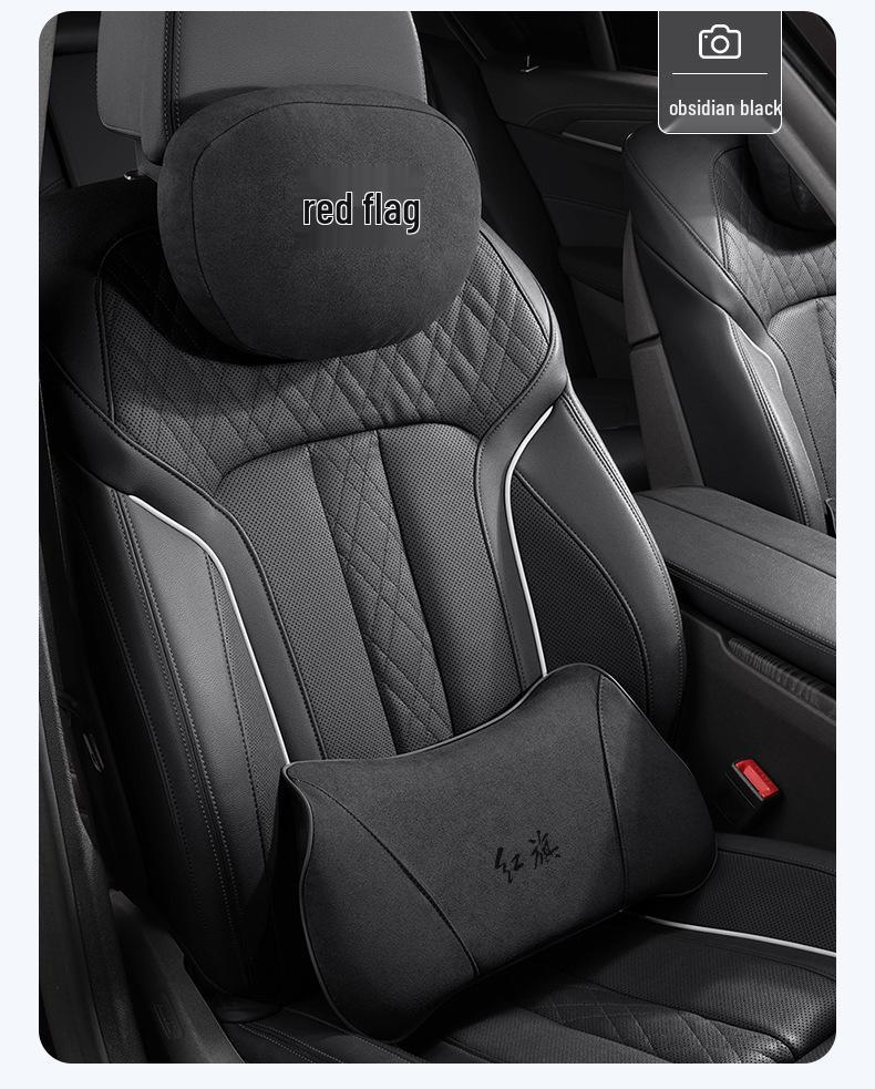 Car Headrest Neck Pillow & Lumbar Support Cushion for Hongqi H5, HS5, H7, H9, HS3, QM5, LS7