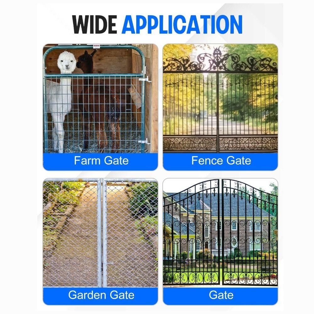1pair Sturdy Chain Link Gate Hinge Galvanized Steel Fence Hinge Chain Link Gate Latch Farm Gate