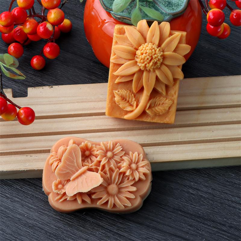 3D Sunflower Small Daisy Silicone Soap Mold DIY Flower Butterfly Gypsum Aromatherapy Home Decor Clay Resin Art Crafts
