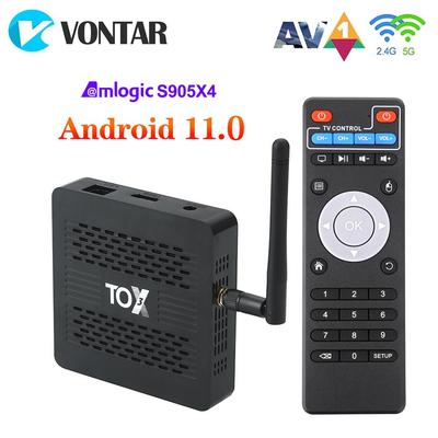 TOX3 Smart TV Box Android 11 4GB 32GB Amlogic S905X4 Dual Wifi 1000M BT4.1 Support AV1 4K 60fps Media Player