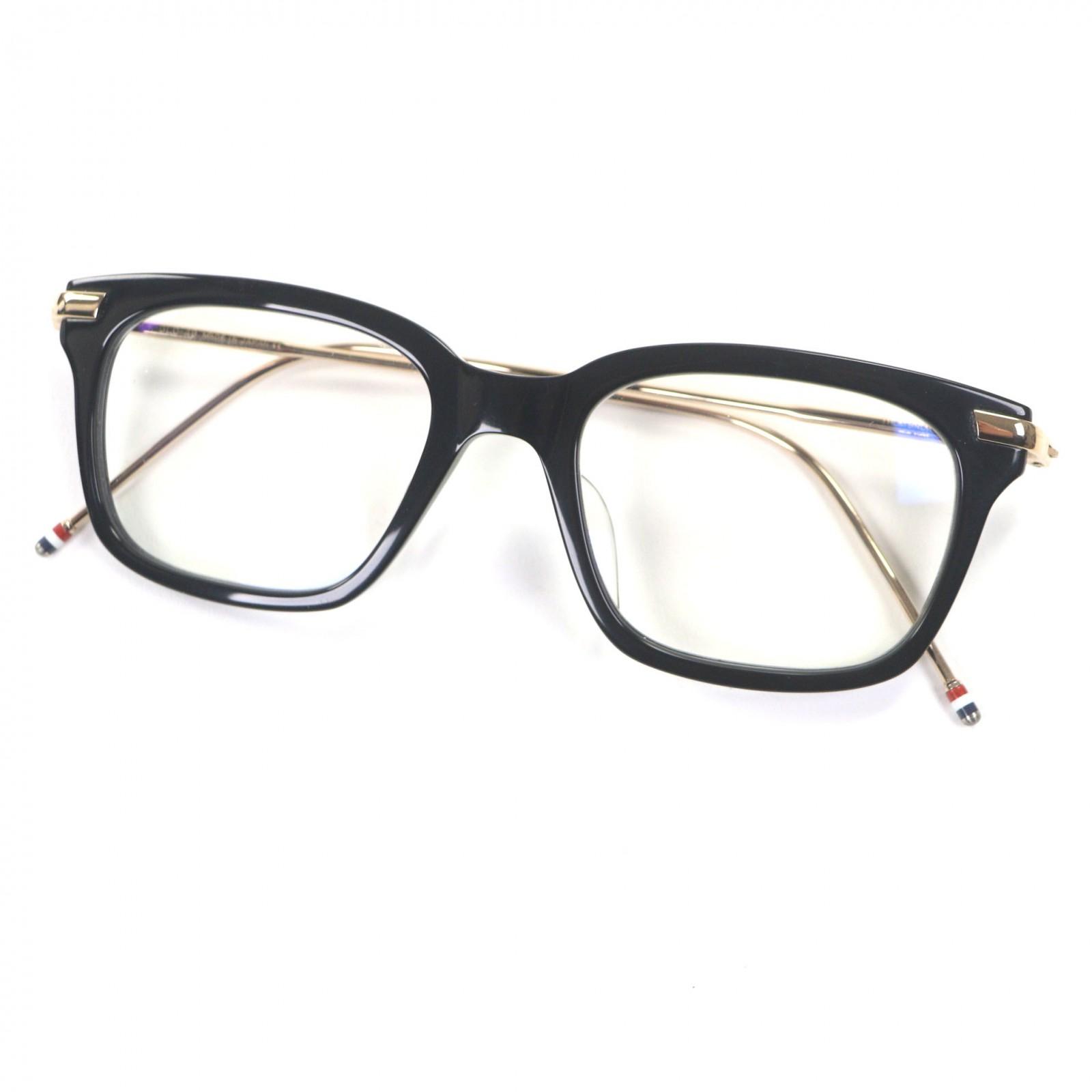 

Great THOM BROWNE Glasses Square Front black mens TB-701-A Used