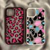 Leopard Design Stylish Pink Pattern Phone Case for IPhone 16 15 14 13 12 11 Pro Max Mini XS XR X 7 8 Plus SE 2 Shockproof Cover