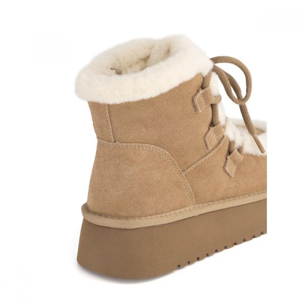 Tandy Women Fur Boots Beige  G25447 