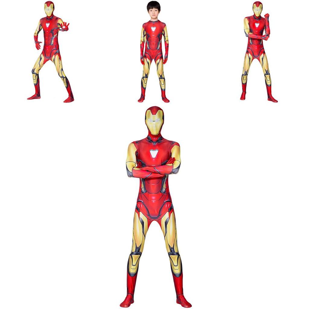 Authentic Avengers Endgame Iron Man Mark 85 Cosplay Costume Zentai Suit For Adults And Kids