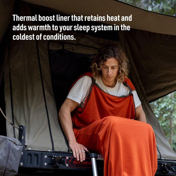 Sea To Summit Reactor Sleeping Bag Liner, Fleece Standard (85 X 31.5"). Orange 85 X 31.5