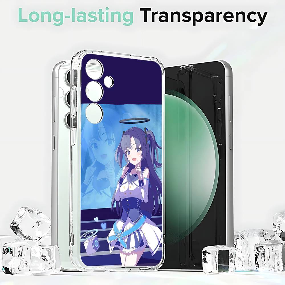 Hayase Yuuka Blue Archive Phone Case Silicone For Samsung S30,23,21,22,20 FE lite,S10,9,PIus Note20ultra Soft Transparent