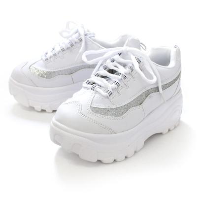 Thick Sole Thick Dance Beautiful No Less FT8046 [Amiami] Sneakers, Sneakers, Sole, Live, Black, White, Legs, Lightweight, Pain, Fatigue, (S (22.5cm),