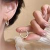 Gold Color Metal Round Earrings Colorful Enamel Enamel Earrings New Hoop Earrings  For Women