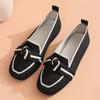 Women's Knot Design Flat Shoes, Casual Square Toe Slip On Shoes, Lightweight & Comfortable Shoes