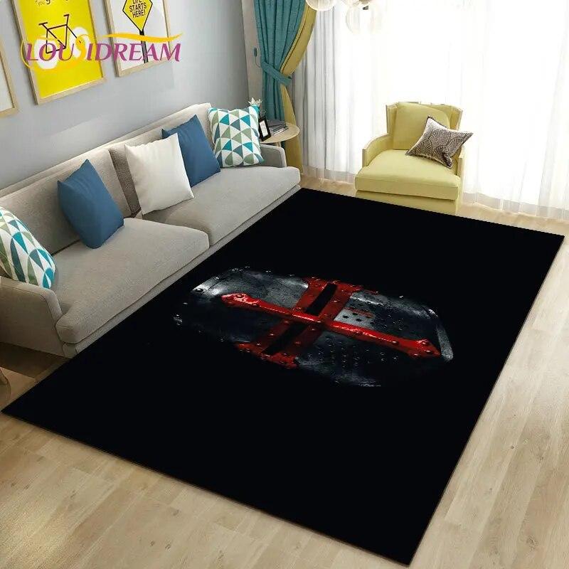 Cavalier Knight Templar Crusaders Game Area Rug Large,Carpet Rug for Living Room Bedroom Sofa Doormat Kitchen,Non-slip Floor Mat