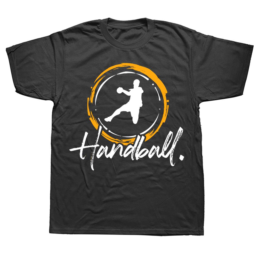 Lustige Handballspieler Grafik T-Shirts T-Shirt Herren Damenmode Lässig Übergroß 100% Baumwolle Athlet Sport T-Shirt
