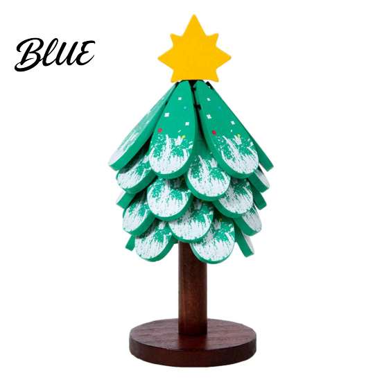 Thermal Protection Mat for Coffee Cups Tree-Shaped Wooden Trivets with Storage Stand Collapsible Heat Resistant Holiday Kitchen Decor Christmas