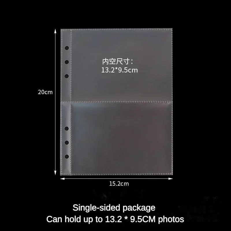 A5 Akrylowa Przezroczysta Powłoka Album na Zdjęcia na Luźnych Kartkach, DIY Odpinany Segregator, 6-otworowy Album Akrylowy Segregator Kpop, Segregator na Fotokarty