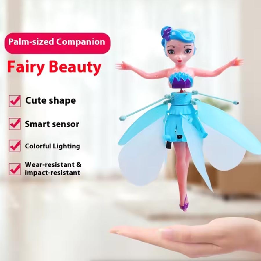 Kids Gesture Sensing Magical Flying Fairy Remote Control Electric Remote Control Toy Simulated Creative Princess Flying Toy