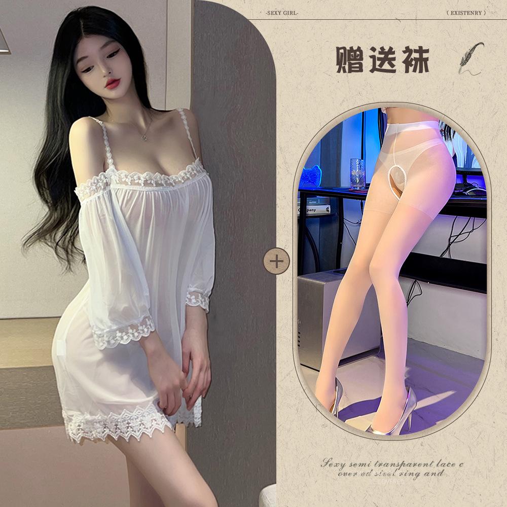 Sexy lingerie sexy perspective lace pure desire uniform temptation passion suspender free wholesale