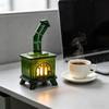 Mini-Kamin-Kerzenhalter mit LED-Kerze Dekorative flammlose Kerzenhalter Kerzenständer Tischmittelstück Feiertagsparty-Dekoration