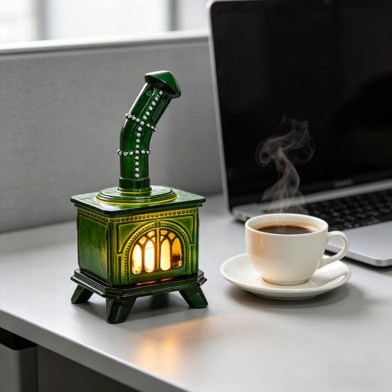 Mini-Kamin-Kerzenhalter mit LED-Kerze Dekorative flammlose Kerzenhalter Kerzenständer Tischmittelstück Feiertagsparty-Dekoration