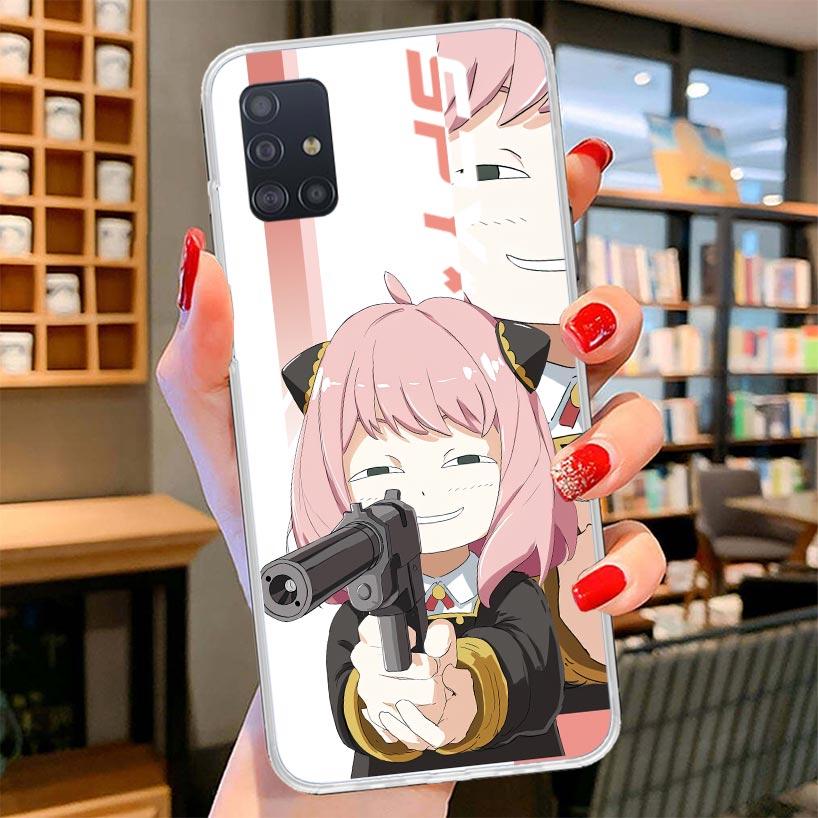 Spy Family Anya Cute Cover Phone Case For Samsung Galaxy A12 A22 A32 A52 A72 A02S Phone Case Note 20 Ultra 10 S10 Plus A51 A71 A