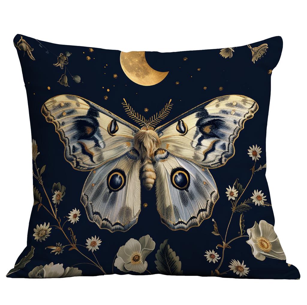 New Imitation 3d Butterfly Printed Pillowcase Retro Home Sofa Cushion Pillowcase Decoration