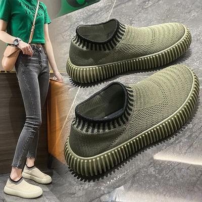 Fashion Foreign Trade Flying Weaving Couple 2025 Spring and Autumn New Sneaker Fashion Trend Student Casual Shoes Mesh Shoes Wholesale