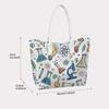 Cute Science Pattern Tote Bag Casual Shoulder Bag for Daily Shopping Portable Lightweight Handbag Gift for Science Lover