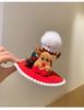 Women's Red 3D Bow Tie Reindeer Top Hat - Christmas Holiday Hair Accessory