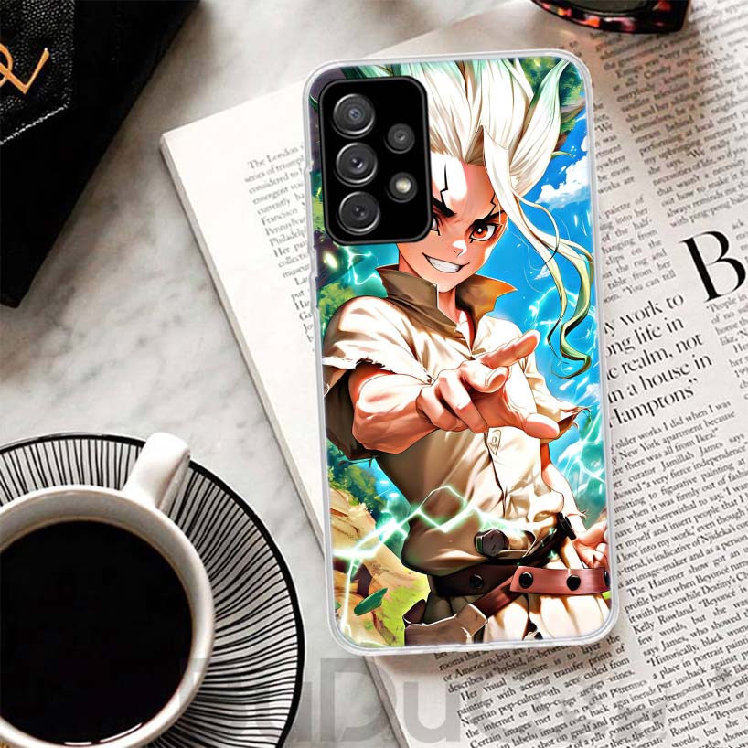 D-Dr Stone Anime Phone Case For Samsung A17 A16 A26 A36 A56 A15 A14 A13 A55 A54 A53 A35 A34 A33 A25 A24 A23 A05S A04S A03S A16 A