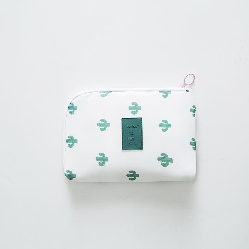 New Multi-functional Travel Storage Bag with Power Bank, Data Cable, Charger, and Makeup Compartments.