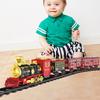 Christmas Train Set Electric Train Toys with Sound Light Easy Assembly Railway Tracks