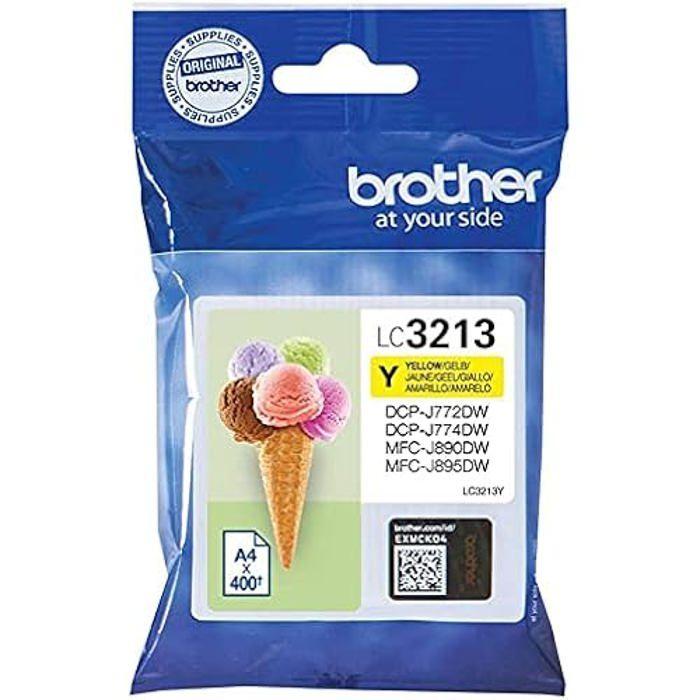 Cartouche d'encre - BROTHER - LC-3213Y - Jaune - 400 Pages - Pack de 1