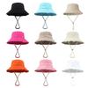 Fashion Fisherman Hats Foldable Bob Bucket Hat with Big Brim Sunscreen with Adjust Chin Rope Caps Beach Fishing Gorras Hat Women
