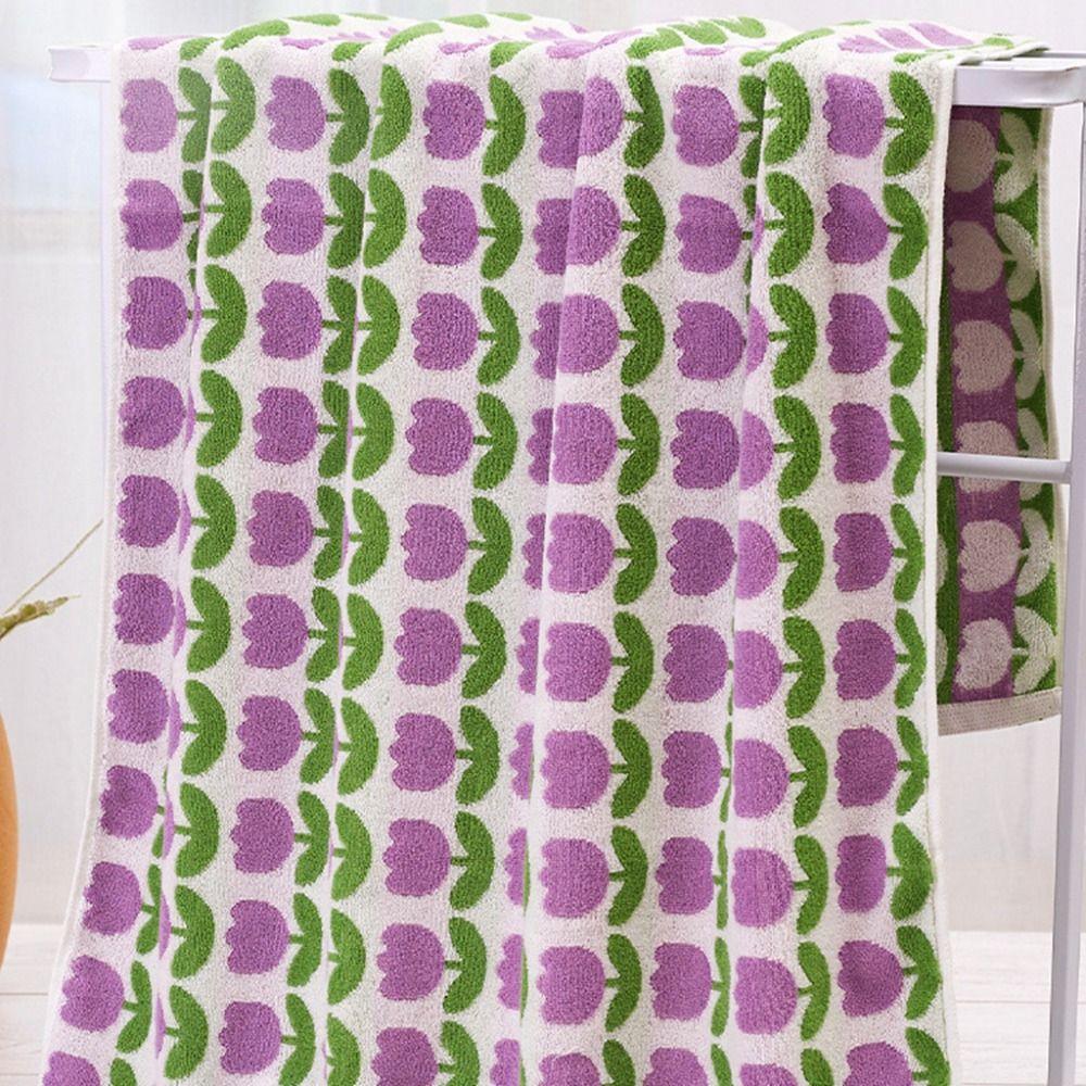 Thickened Cotton Face Towel 70x140cm Couple Shower Towel Tulip Large Bath Towel  Couple