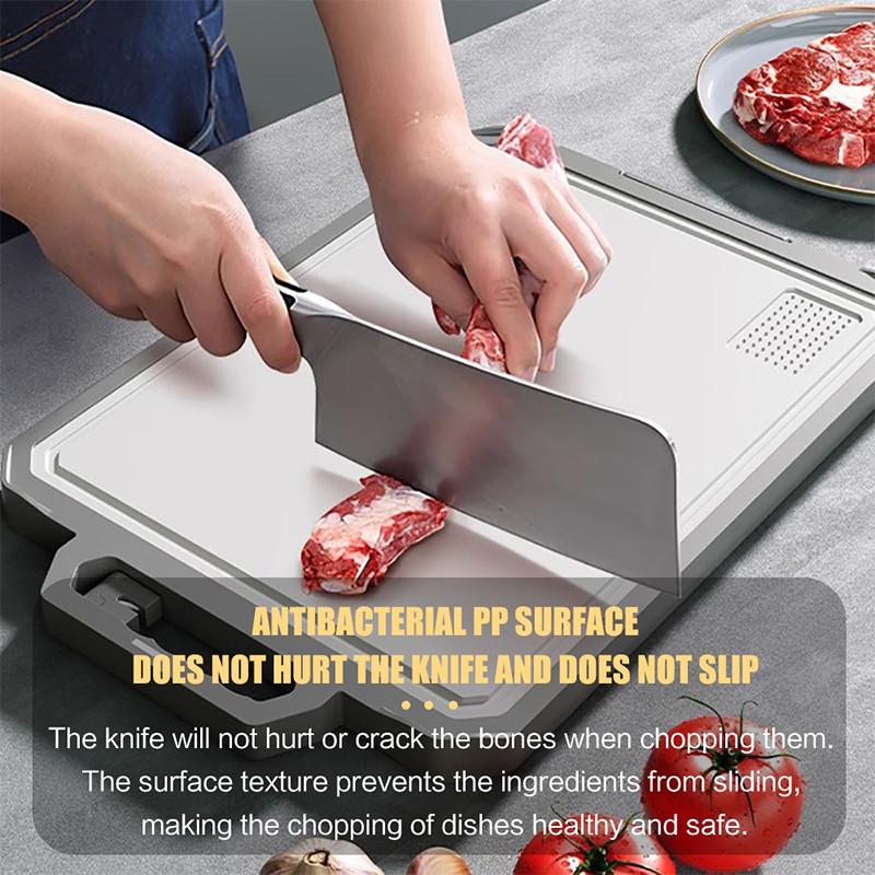 316 Double-sided Cutting Board Stainless Steel Antibacterial Chopping Board Home Kitchen Raw Cooked Food Chopping Block
